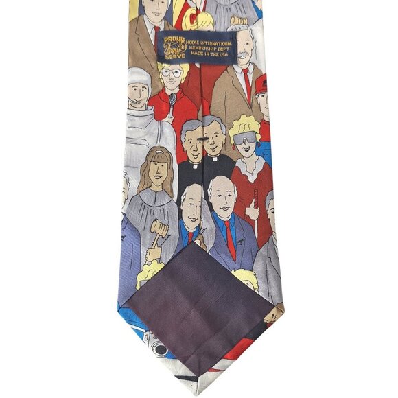 Moose International Silk Necktie Civil Service Proud To Serve - Picture 4 of 6